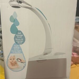 The First Years Soft Massage Baby Shower - White and Gray